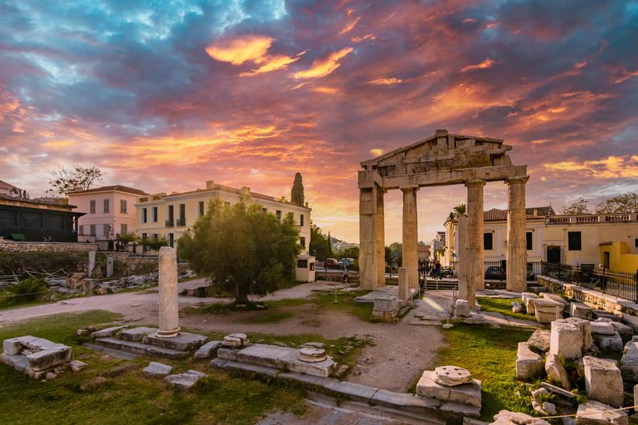 Roman Agora at sunset