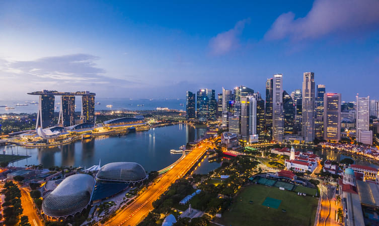 Aerial view of Singapore