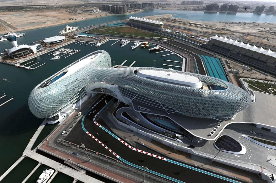 Overview of Yas Marina Circuit.