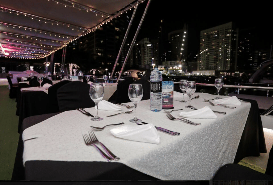 Have a look at the dinner setting on upper deck