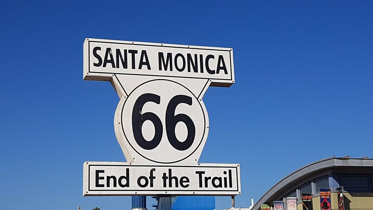Route 66 End of the Trail Sign Overview