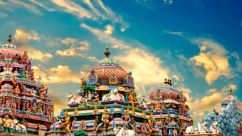 Colourful gopuram at Kapaleeshwarar Temple, Mylapore