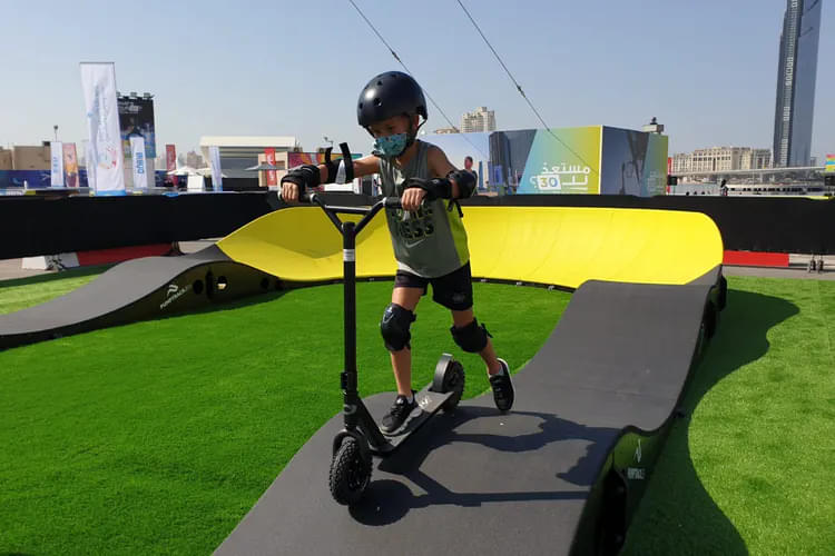 Your kids can have fun on scooters at Pump Track