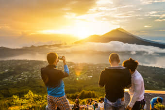 Morning view of Mount Batur