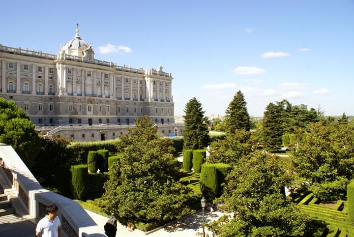 Sabatini Gardens at Royal Palace of Madrid