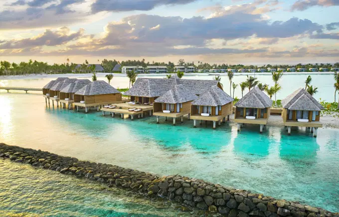 Stay at the luxurious water villa at the resort