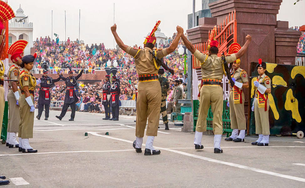 Visit the Wagah border and see Stand-off during the ceremony