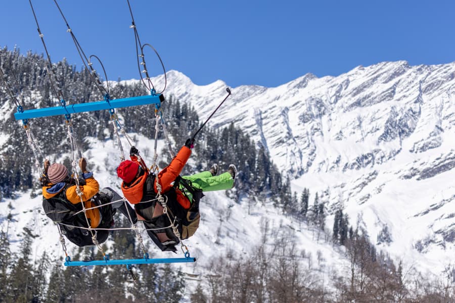 Giant Swing in Solang Valley Image