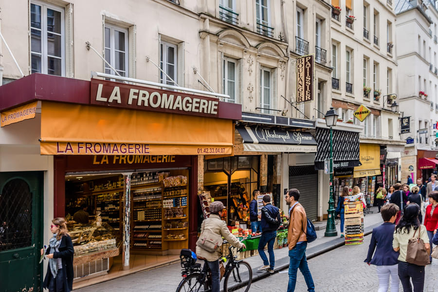 Enter a fromagerie to sample different varieties of cheese