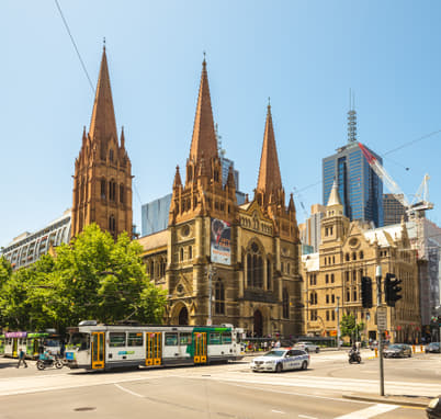 Admire the stunning architecture of the St Paul's Cathedral, a neo-Gothic landmark in Melbourne’s heart