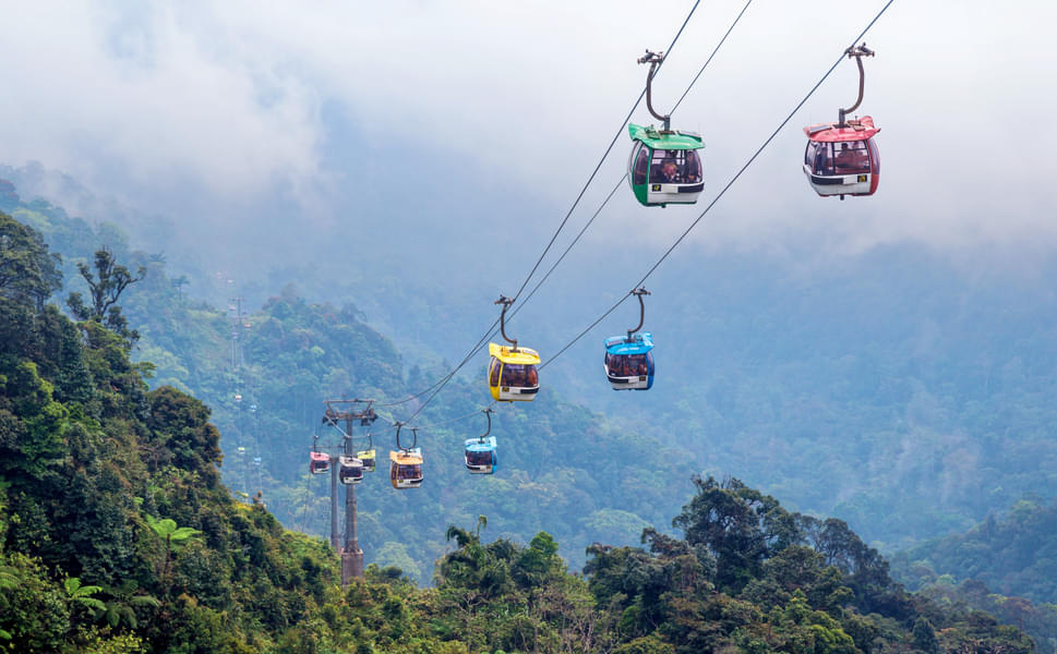 Conquer the clouds and take in breathtaking views on the Genting Highlands cable car ride