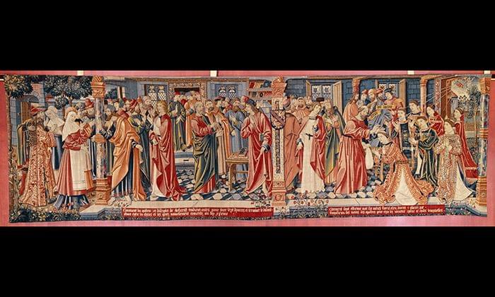 Tapestries of the story of saint Étienne at cluny museum