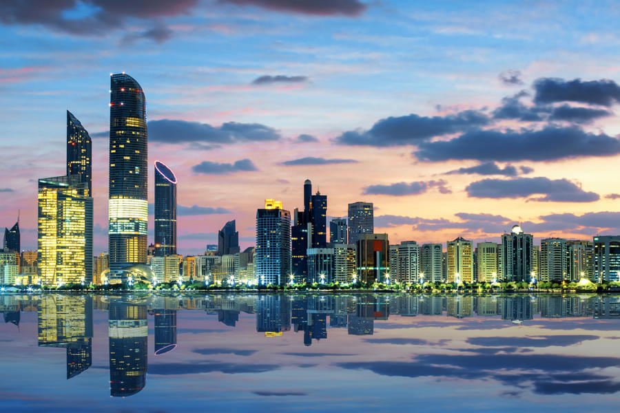 Admire the breathtaking sights of Abu Dhabi's towering skyline