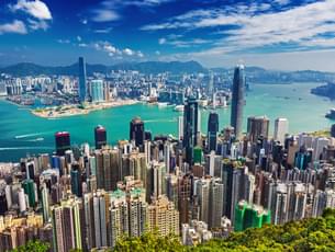 Aerial view of Hong Kong