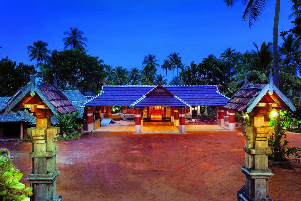 Aerial view of the Cherai beach resort from the front side