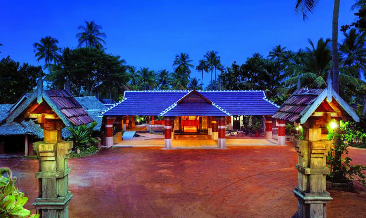 Aerial view of the Cherai beach resort from the front side