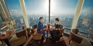 Taste the delicious coffee & dishes at non-prime cafe, Burj Khalifa with your family & friends