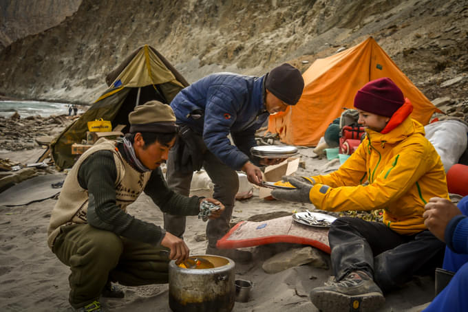 food on the trek