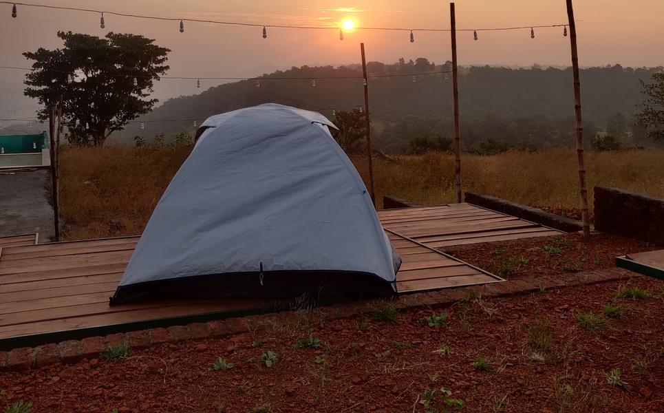 Camping Amidst Lush Green Hills Near Mumbai Image