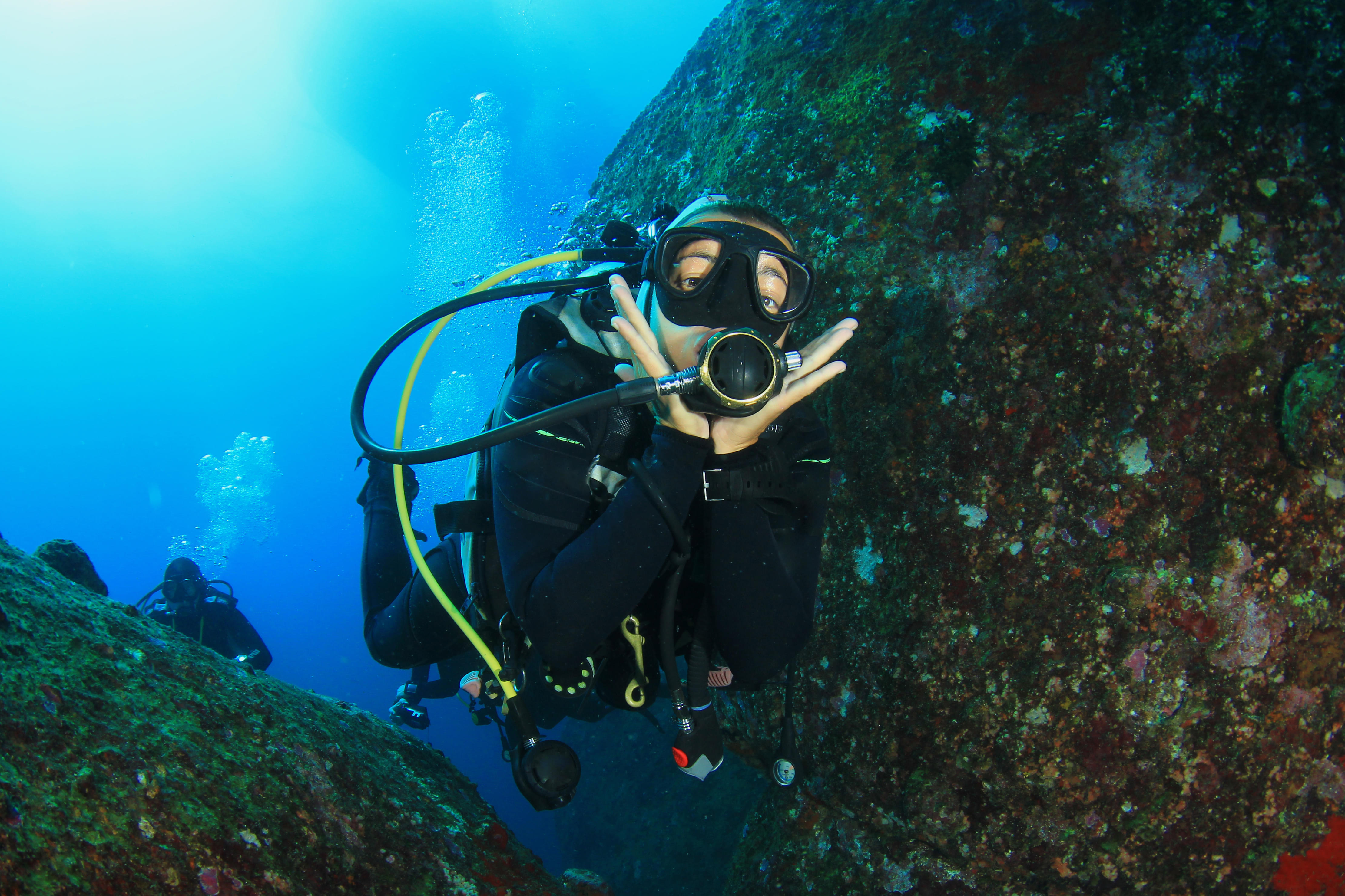 Jump in the water with your snorkel gear 