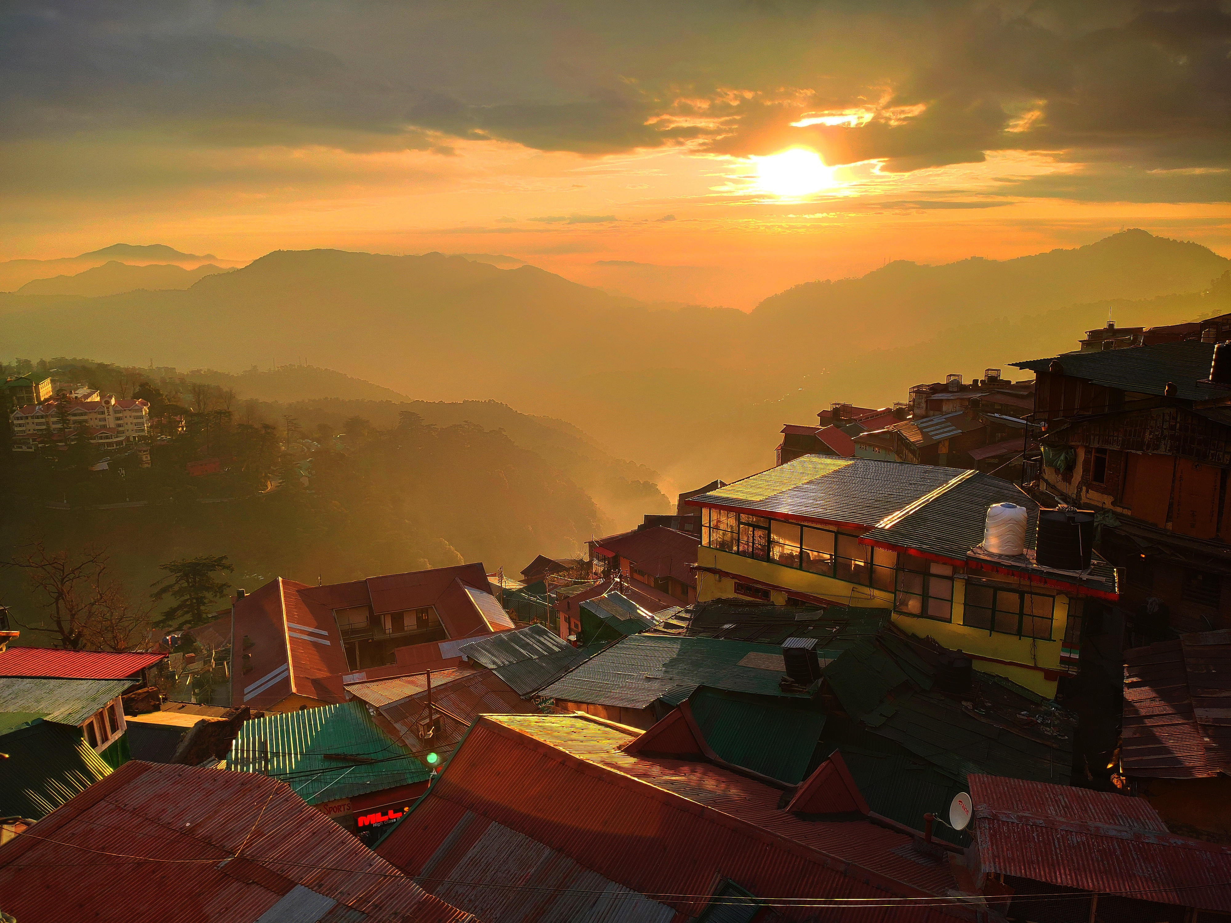 Sunset View from Mall Road in Shimla