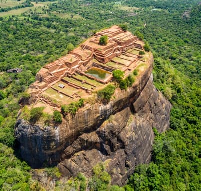 Aerial views of Sigiriya Fortress