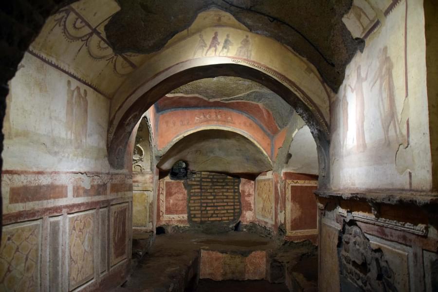 Step back in time and explore the history of Rome at the Priscilla Catacombs.