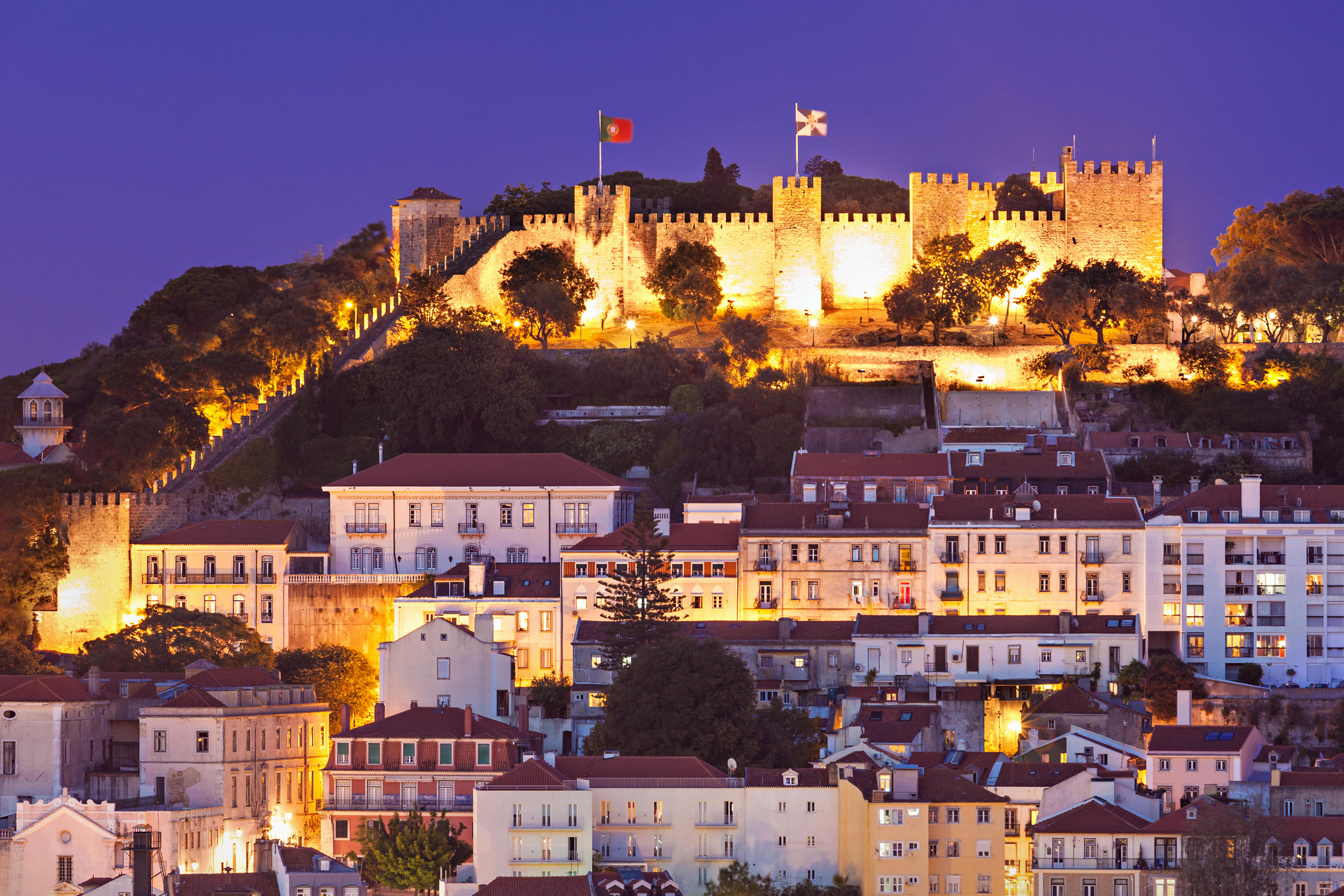 Sao Jorge Castle Night view