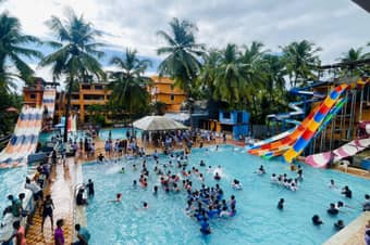 Take a refreshing dip in the swimming pool