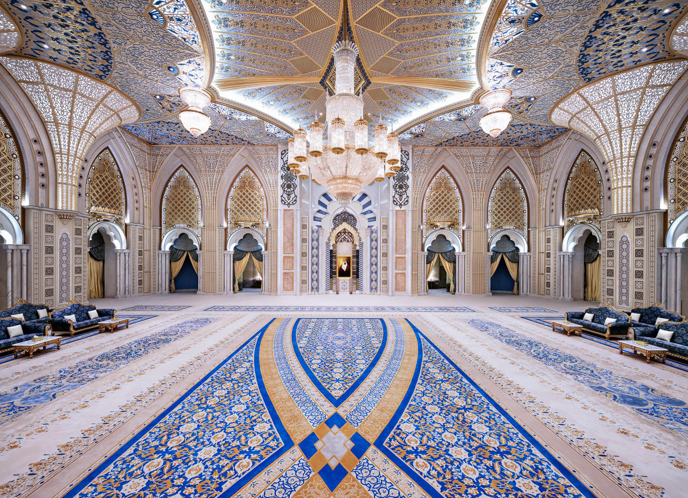 The Majlis in the presidential palace in Abu Dhabi