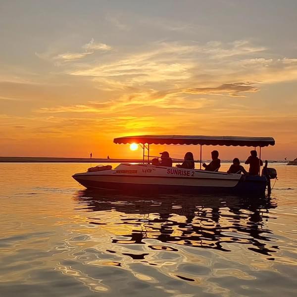 Bird Watching While Boating in Poovar Island Image