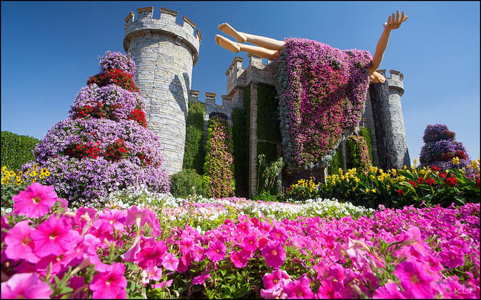 Floral Castle in Dubai Miracle Garden