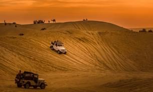 Explore Osian’s golden dunes on an exhilarating jeep safari adventure