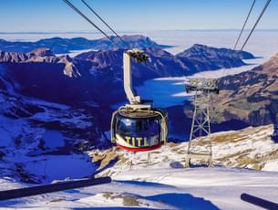 Experience the world's first rotating cable car at Mt. Titlis