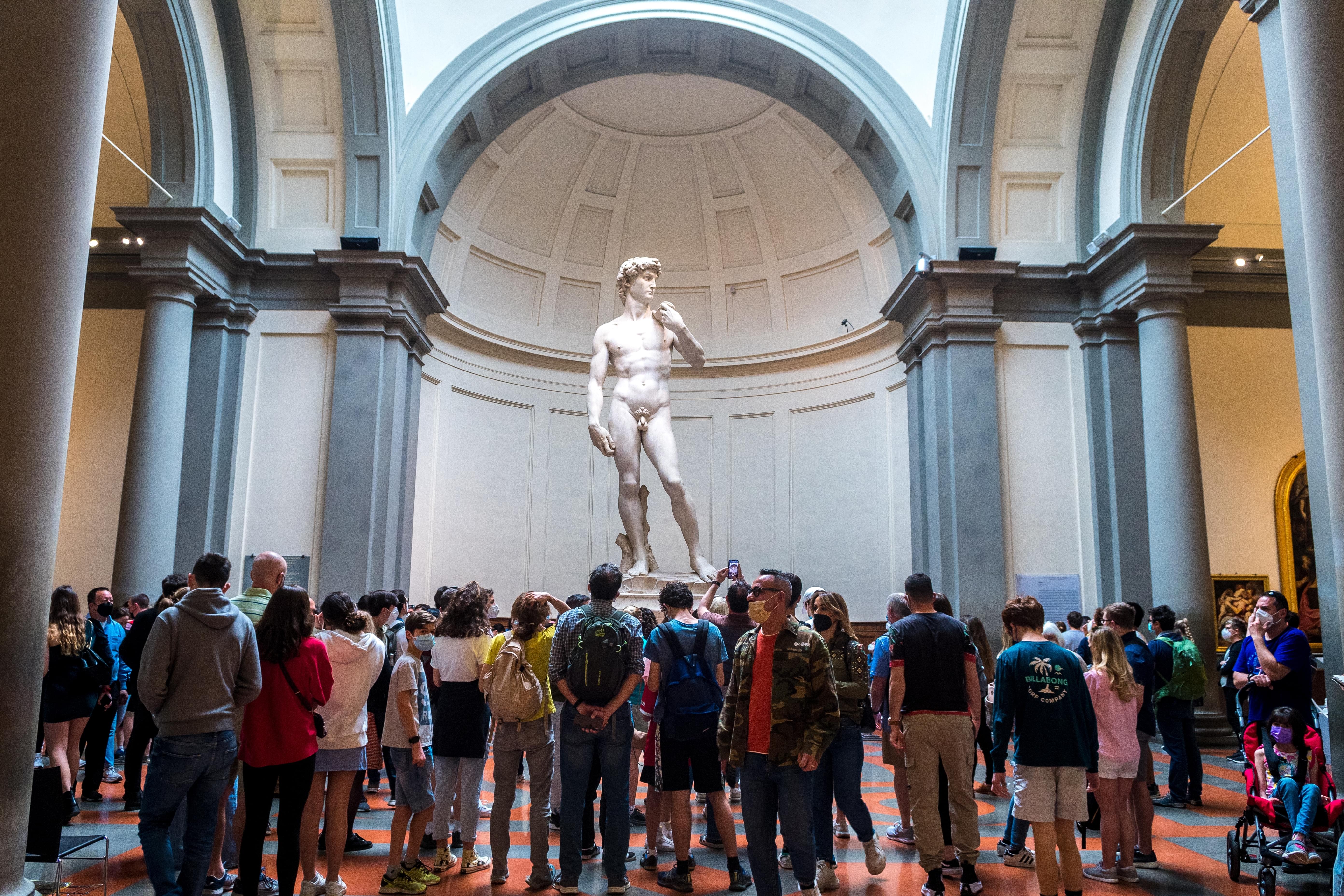 Michelangelo's David in Accademia Gallery