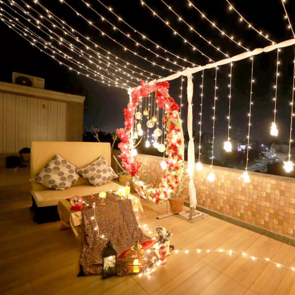 Private Rooftop Candlelight Dining Experience in Jaipur Image