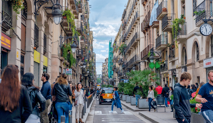 Barcelona in Evening