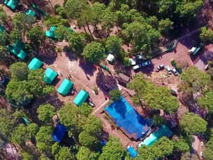 Aerial view of camp