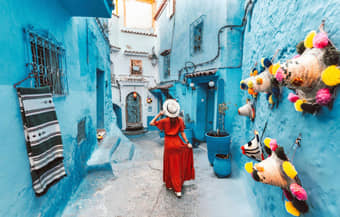 Wander through the dream like street of Chefchaouen