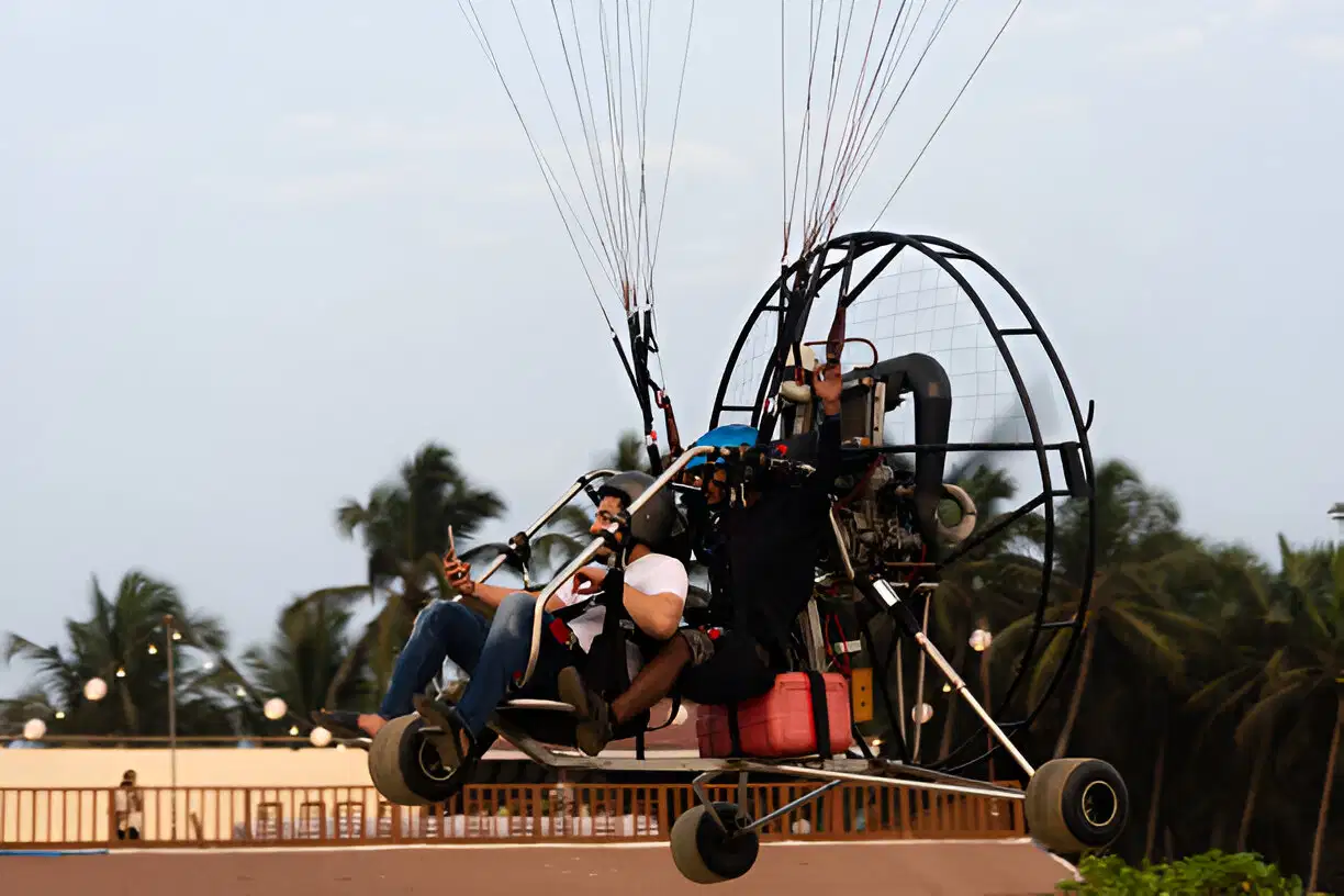 Power Paragliding at Arambol Beach, Goa