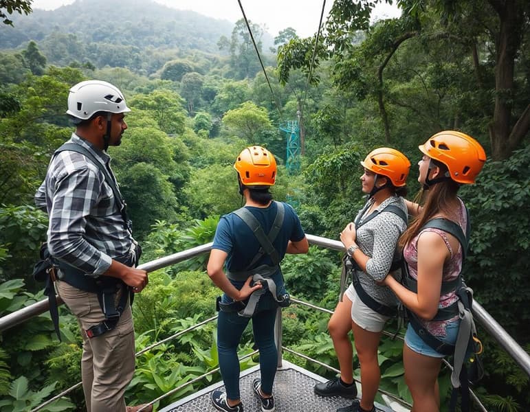 Zip-lining Experience in Coorg Image