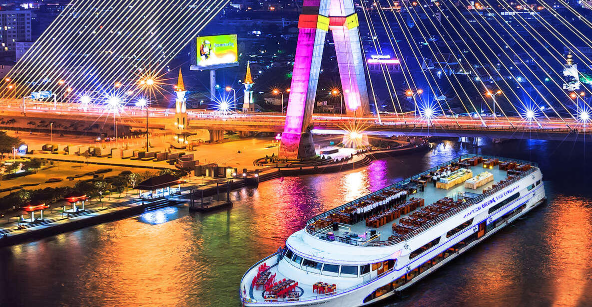 Majestic view of White Orchid River Cruise and Chao Phraya River