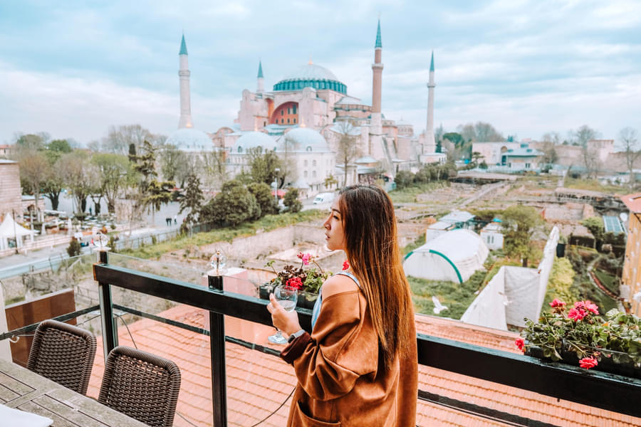 Click some great insta-worthy pictures with Hagia Sophia in background