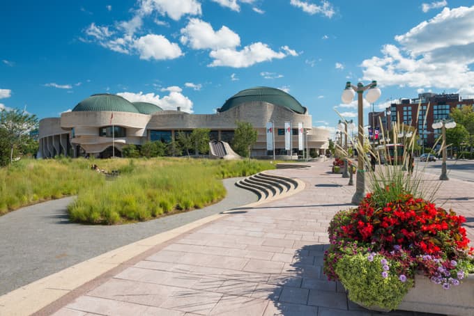 Look at the beautiful view of the Canadian Museum of History