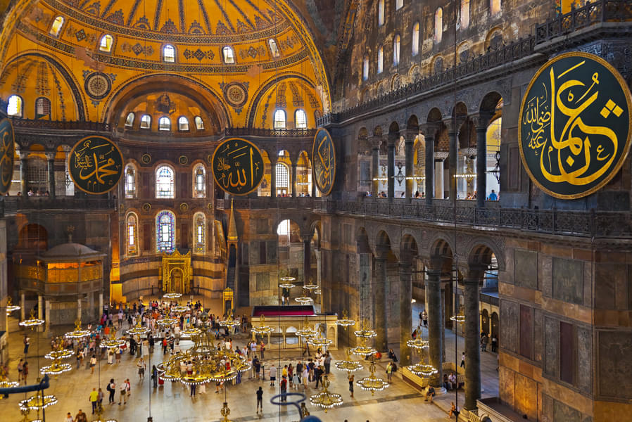 Towering dome of Hagia Sophia