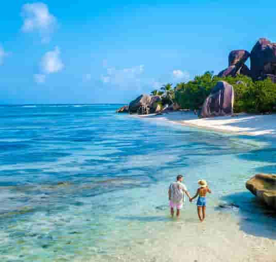 Stunning Anse Source d'Argent beach, La Digue Island