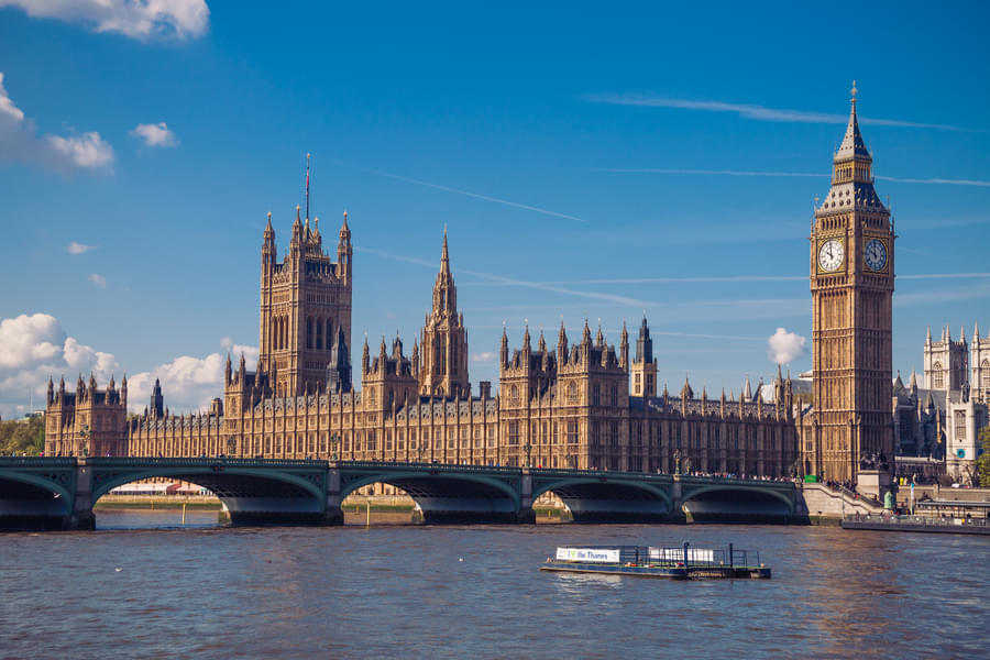 Sail through the Houses of Parliament and Big Ben