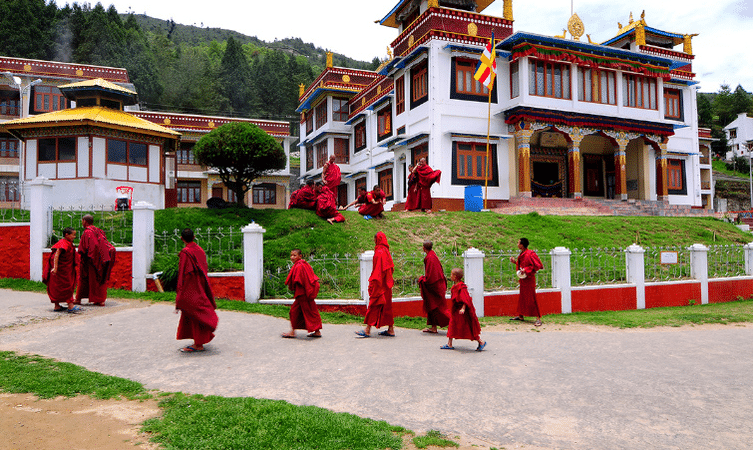 The Beautiful Bomdila Monastery
