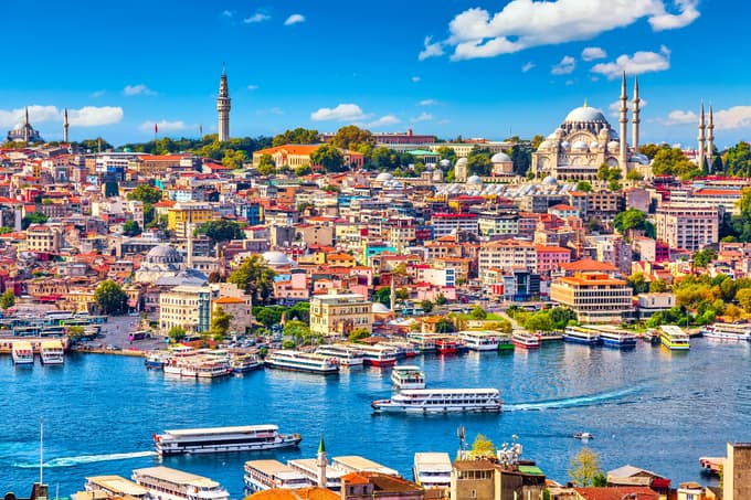 Witness Istanbul's skyline from a river cruise on Bosphorus