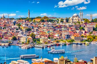 Witness Istanbul's skyline from a river cruise on Bosphorus